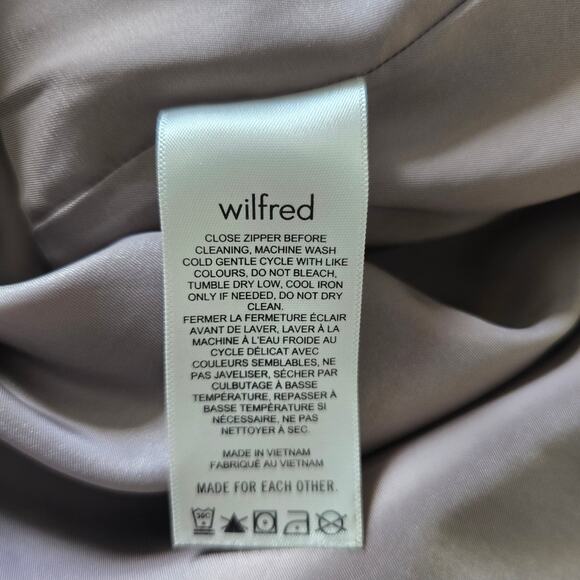 Aritzia Wilfred Astral Cargo High Waisted Micro Crepe Mini Skirt Nomad Taupe 8 - Picture 6 of 8